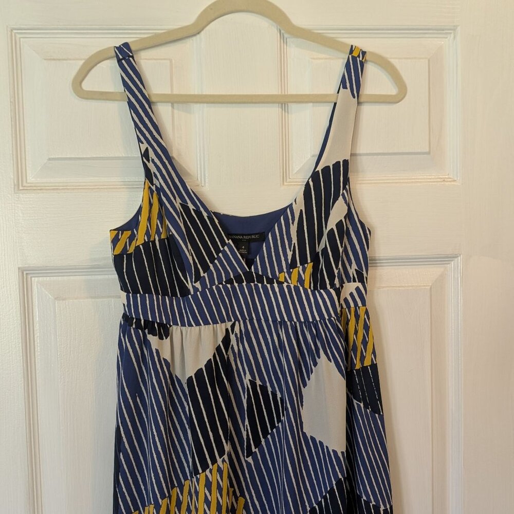 Banana Republic Factory Geometric Empire-Waist Midi Dress - Picture 3 of 9